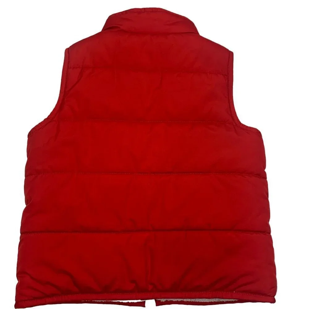 Baby Gap Warm/Comfy/Cozy Sherpa Lined Red Puffer Vest Size 3 Years